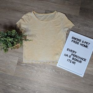 American Eagle lettuce edge crop top